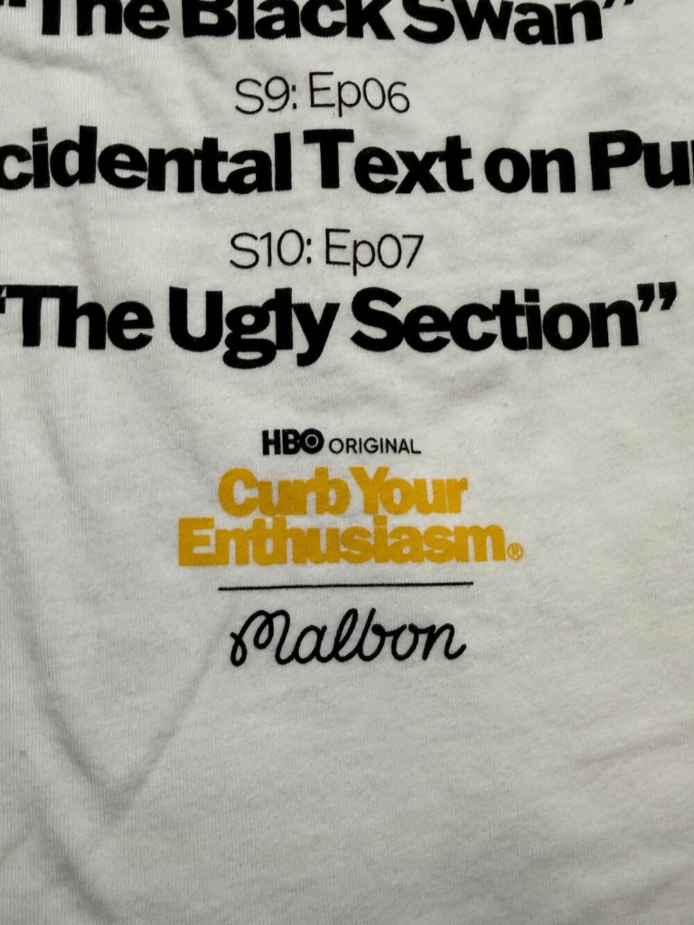 Malbon Golf x Curb Your Enthusiasm T Shirt Mens Size S White Short Sleeve Tee - Picture 8 of 9